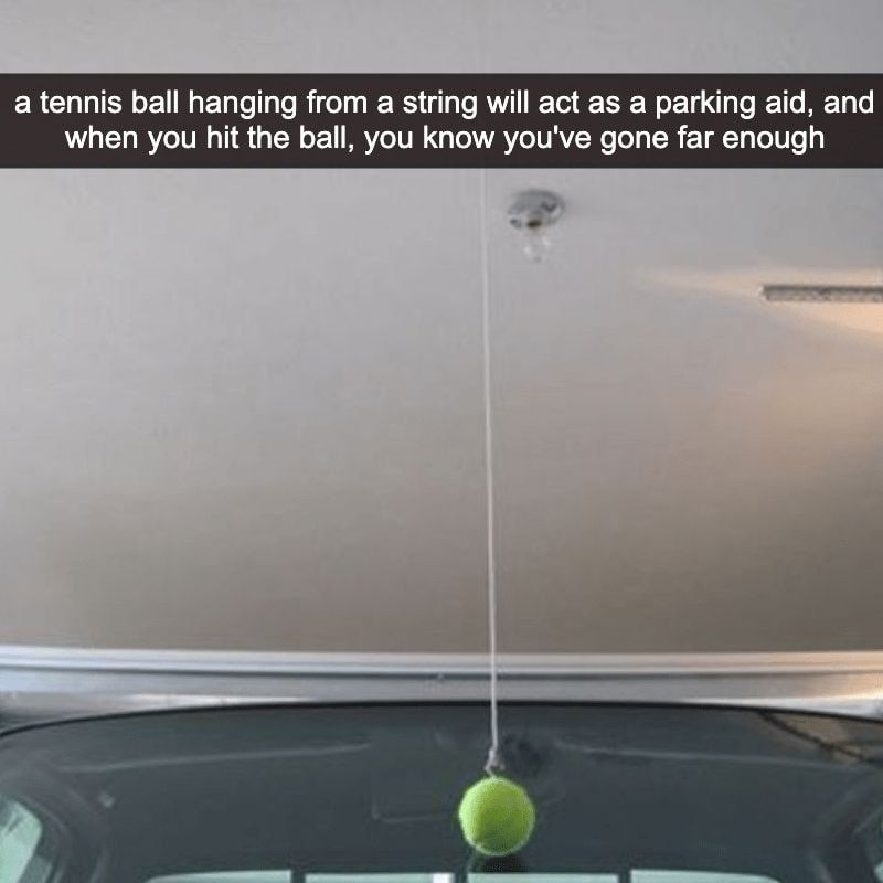 Hang A Tennis Ball In Your Garage