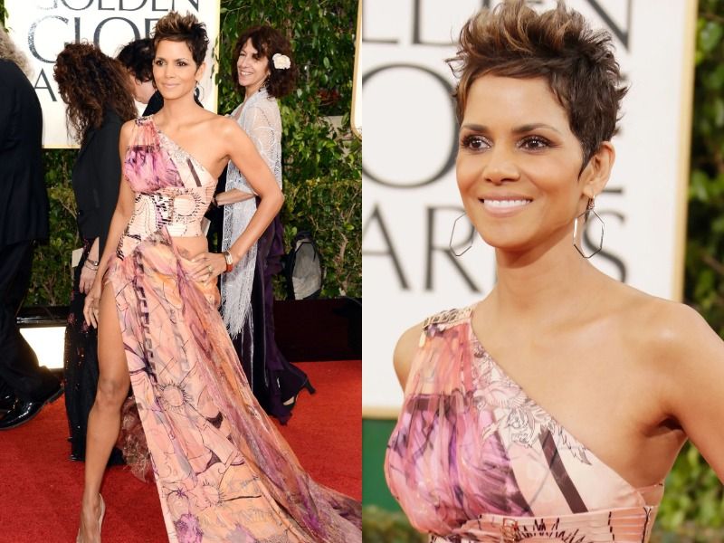 Halle Berry in Versace (2013 Golden Globes)