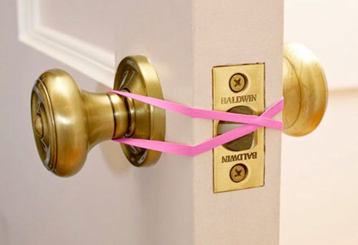 Use a Rubber Band to Stop Doors From Locking