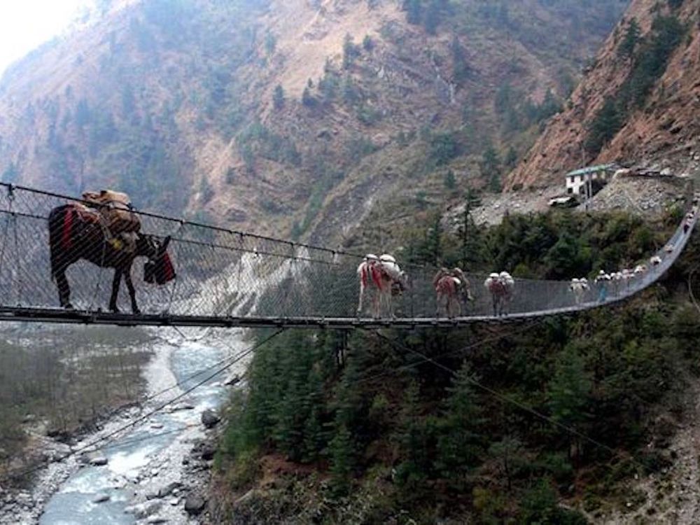 Hanging Bridge of Ghasa, Nepal